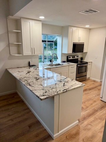 Completed white kitchen remodel